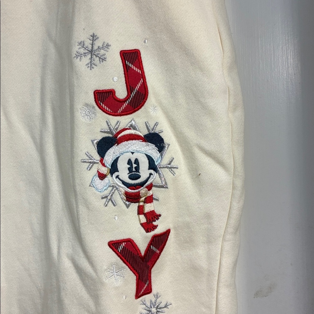 NWOT Disney Cream Holiday Jogger - Picture 4 of 7